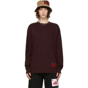 Ssense Exclusive 88rising Burgundy Ox Long Sleeve T-shirt Lunar New Year Unisex